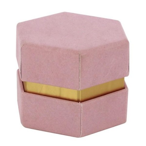 SCATOLA ESAGONALE 8.5XH6.5 VELLUTO CIPRIA CON DIVISORIO